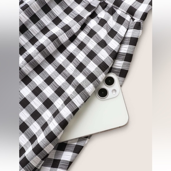 BloomChic Round Neck Gingham Adjustable Straps Dress - Picture 5 of 7